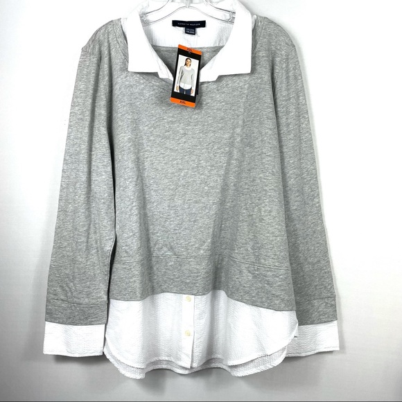 Tommy Hilfiger Tops - NWT Tommy Hilfiger  2-fer Blouse Long Sleeve Shirt